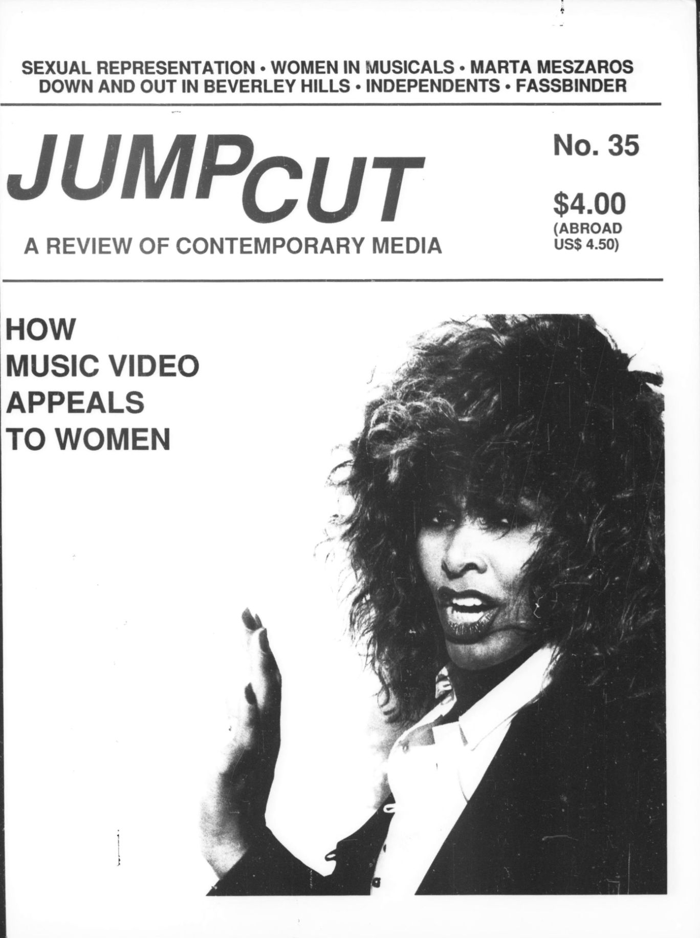 JUMP CUT magazine side cover Issue 35  April 1990
