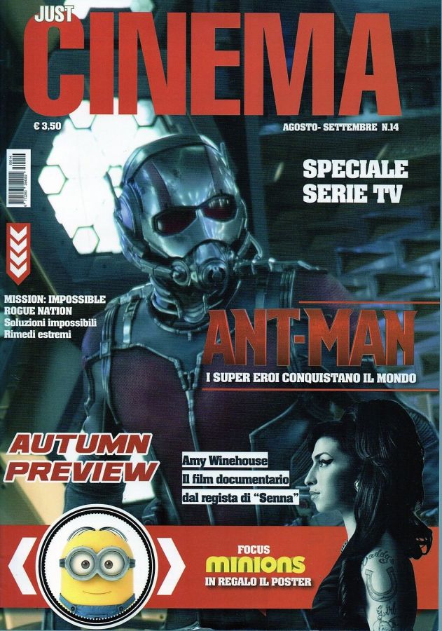 JUST CINEMA magazine side cover Issue 14 August/September 2015