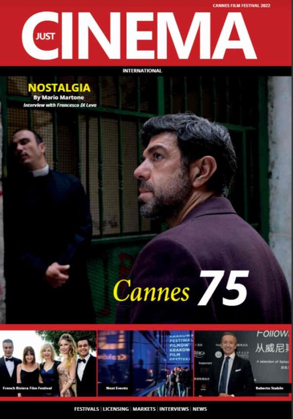 JUST CINEMA magazine side cover  May/June 2022