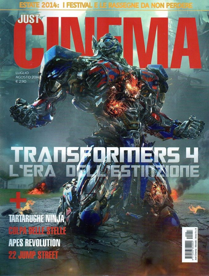 JUST CINEMA magazine side cover Issue 8 July/August 2014