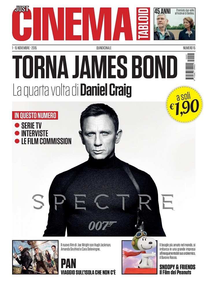 JUST CINEMA magazine side cover Issue 15 1 November 2015