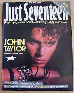 JUST SEVENTEEN magazine side cover  March 1985