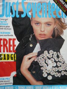 JUST SEVENTEEN magazine side cover 22 April 1987