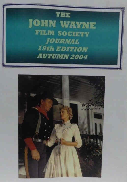 JOHN WAYNE FILM SOCIETY JOURNAL magazine side cover Issue 19 Autumn 2004