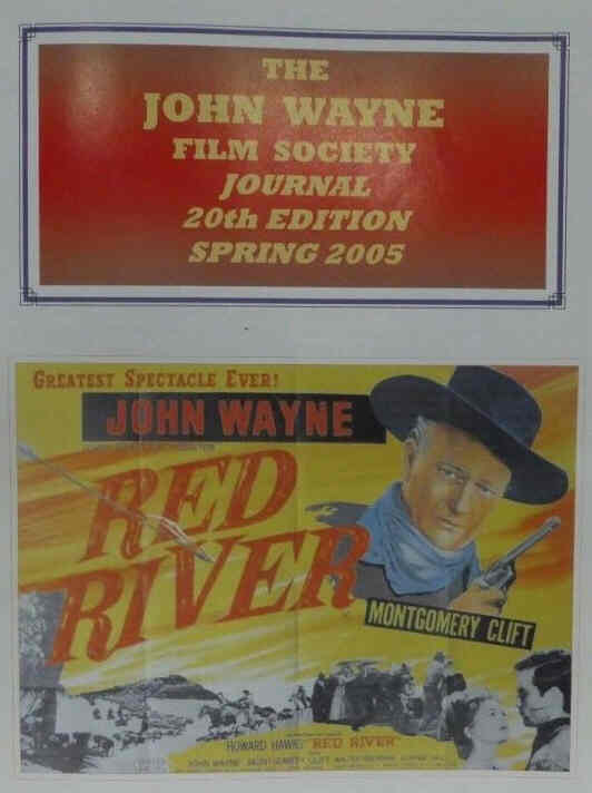 JOHN WAYNE FILM SOCIETY JOURNAL magazine side cover Issue 20 Spring 2005