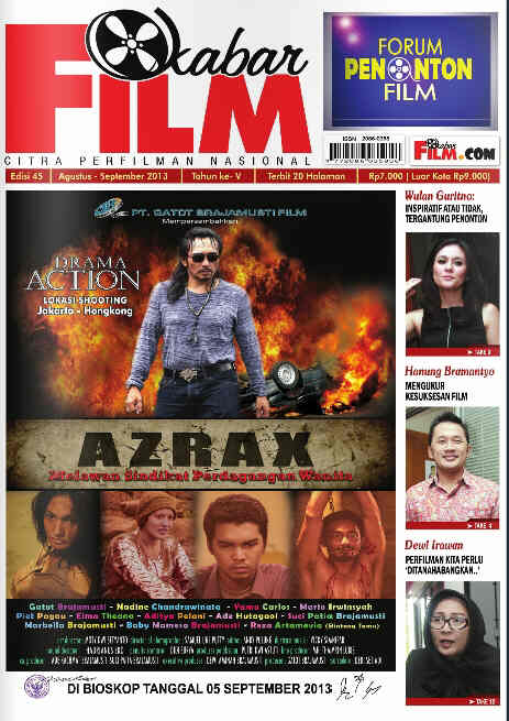 KABAR FILM magazine side cover Issue 45 August/September 2013