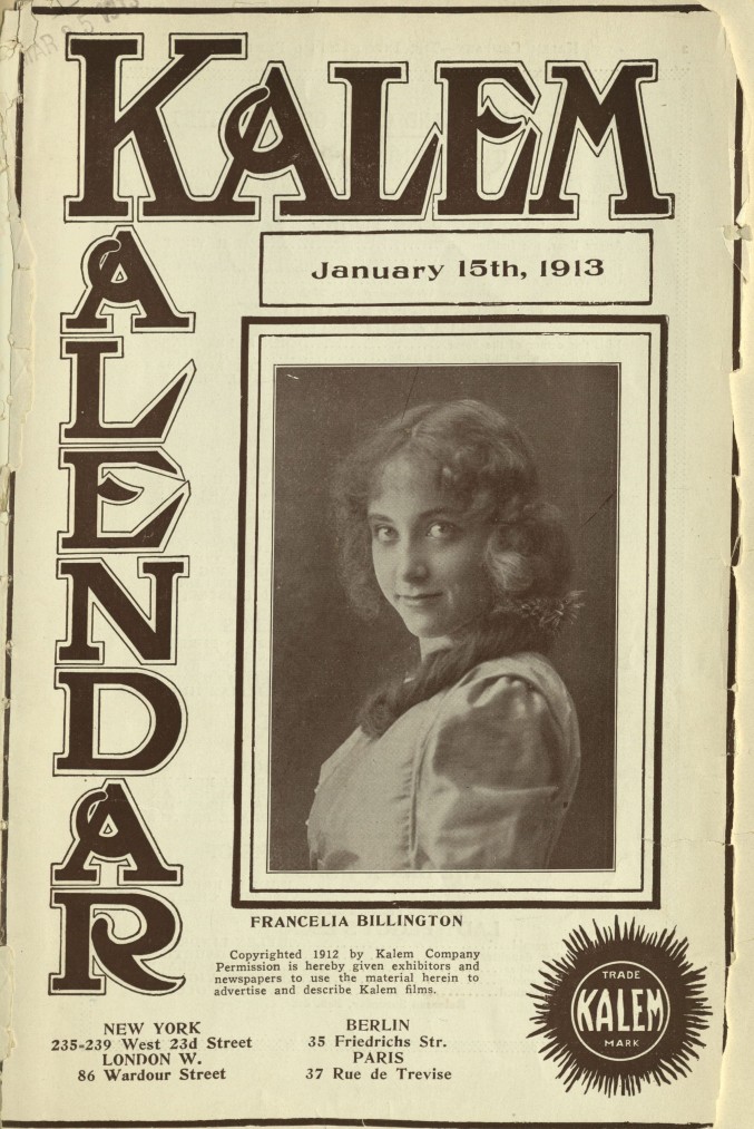 KALEM KALENDAR magazine side cover 15 January 1913