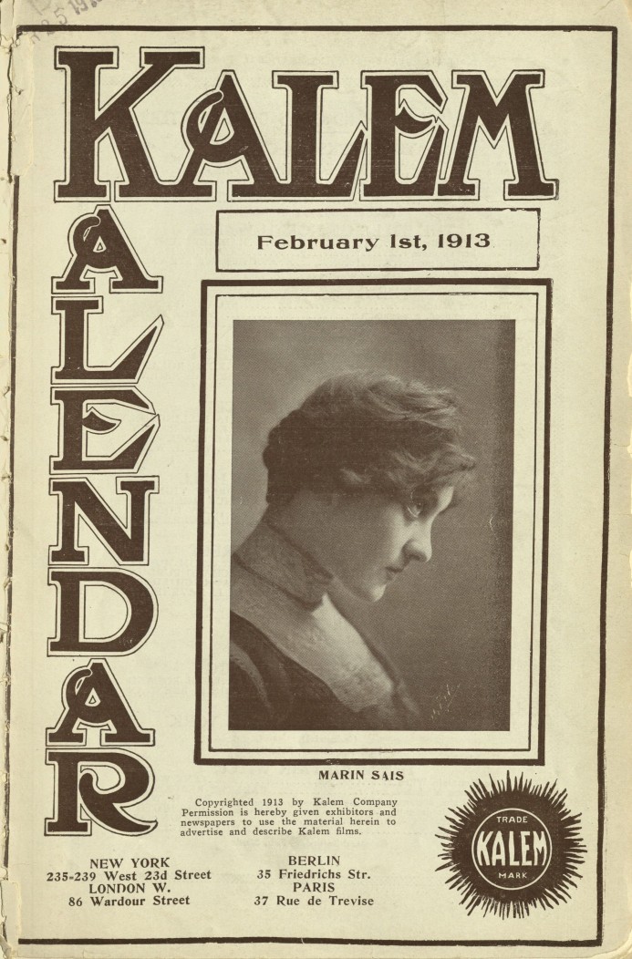 KALEM KALENDAR magazine side cover 1 February 1913