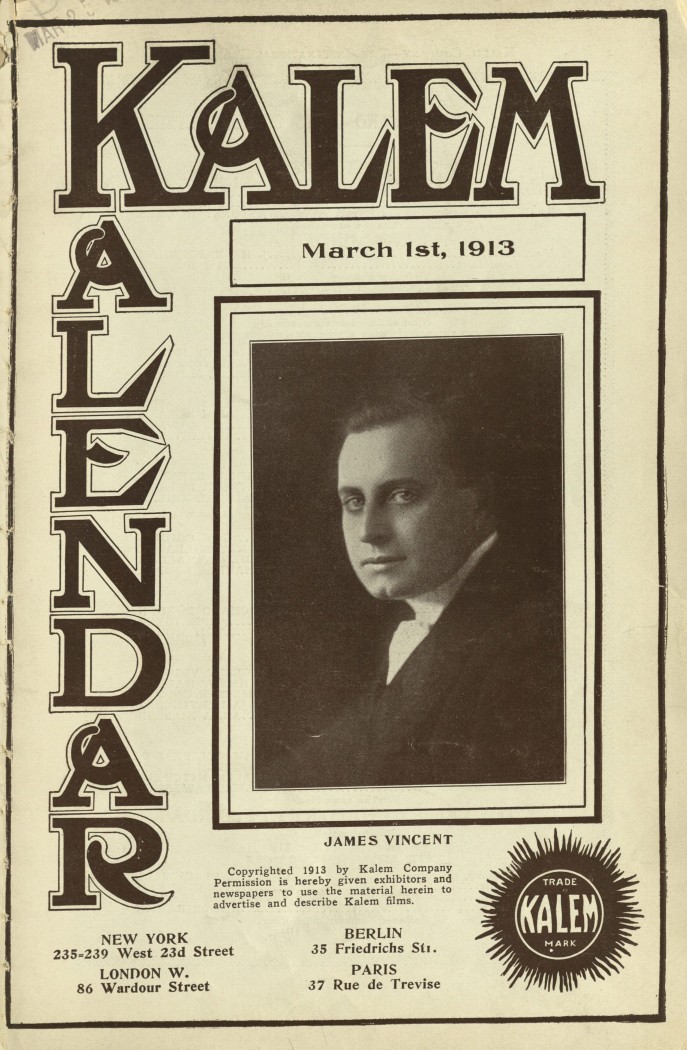 KALEM KALENDAR magazine side cover 1 March 1913