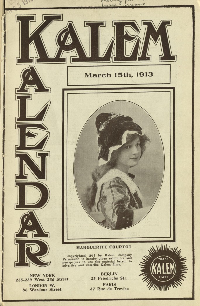 KALEM KALENDAR magazine side cover 15 March 1913