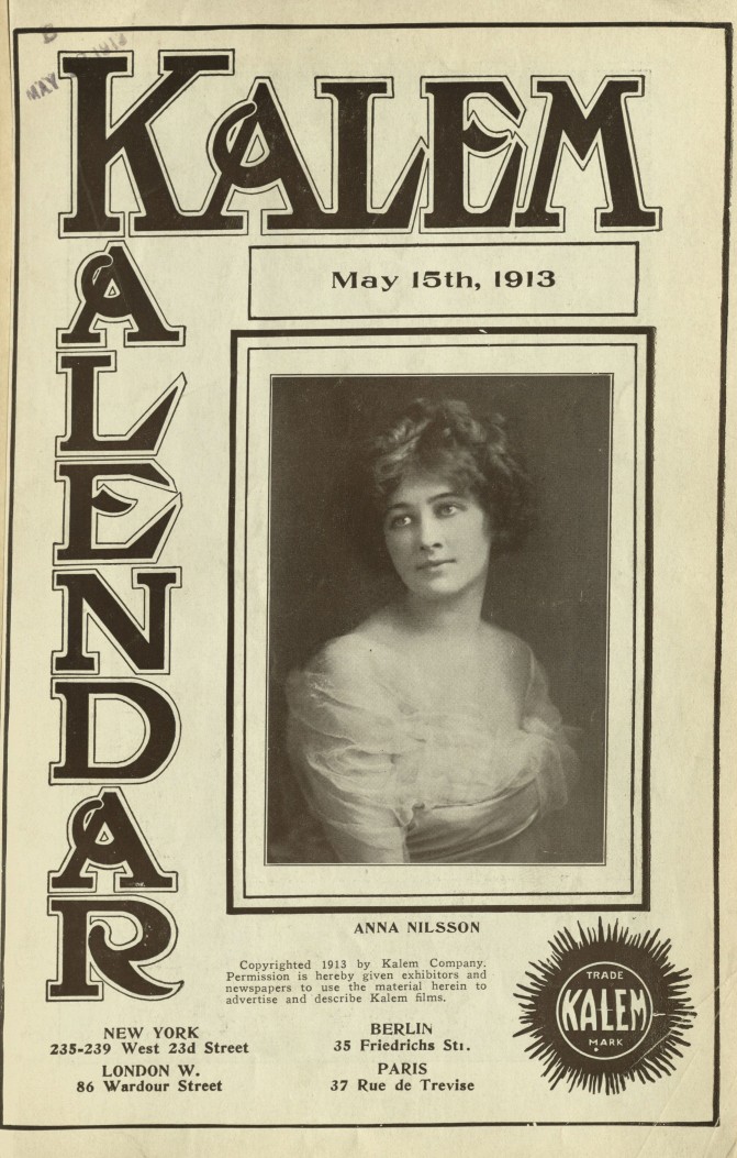 KALEM KALENDAR magazine side cover 15 May 1913