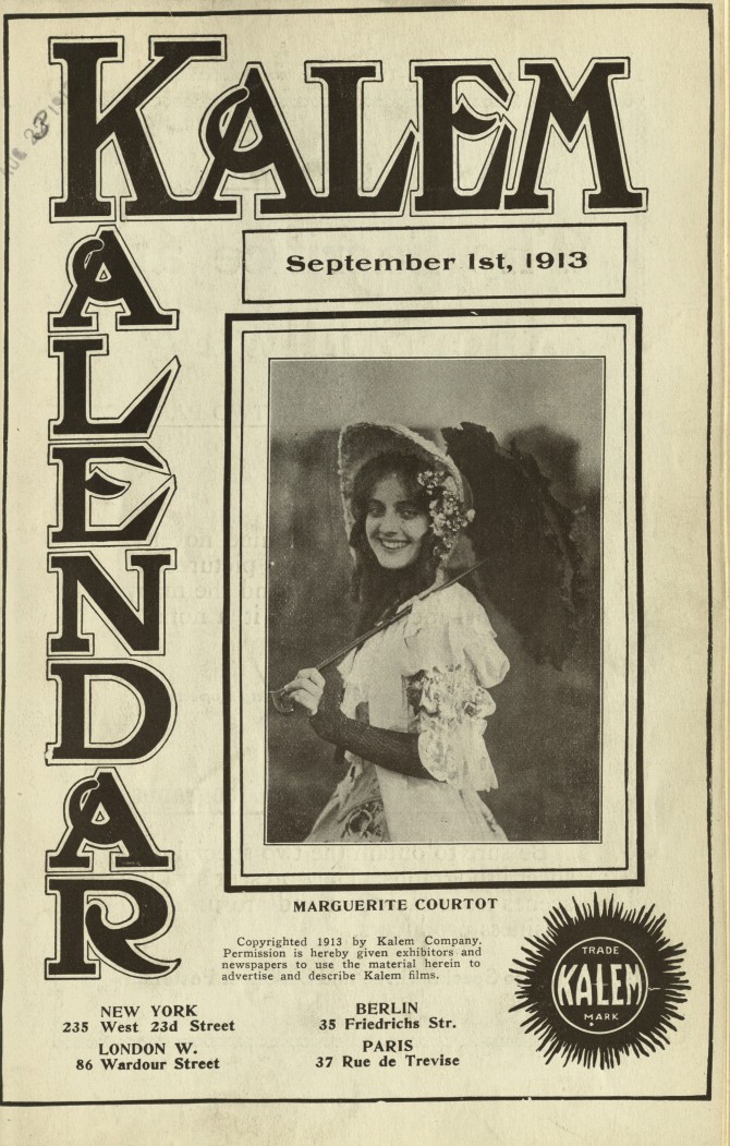 KALEM KALENDAR magazine side cover 1 September 1913