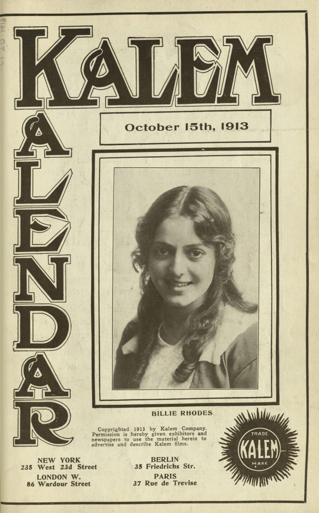 KALEM KALENDAR magazine side cover 15 October 1913