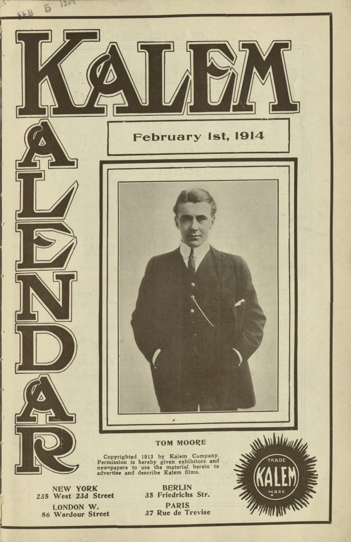 KALEM KALENDAR magazine side cover 1 February 1914