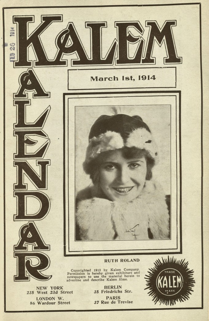 KALEM KALENDAR magazine side cover 1 March 1914