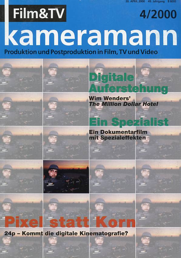 FILM TV KAMERAMANN magazine side cover Issue 4  2000