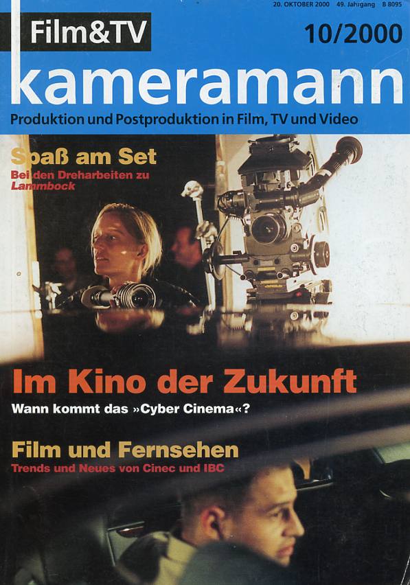 FILM TV KAMERAMANN magazine side cover Issue 10  2000