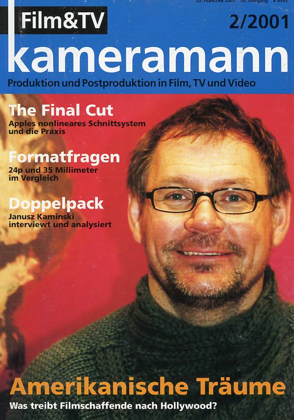 FILM TV KAMERAMANN magazine side cover Issue 2  2001