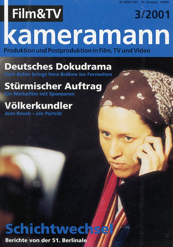 FILM TV KAMERAMANN magazine side cover Issue 3  2001