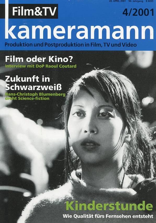FILM TV KAMERAMANN magazine side cover Issue 4  2001