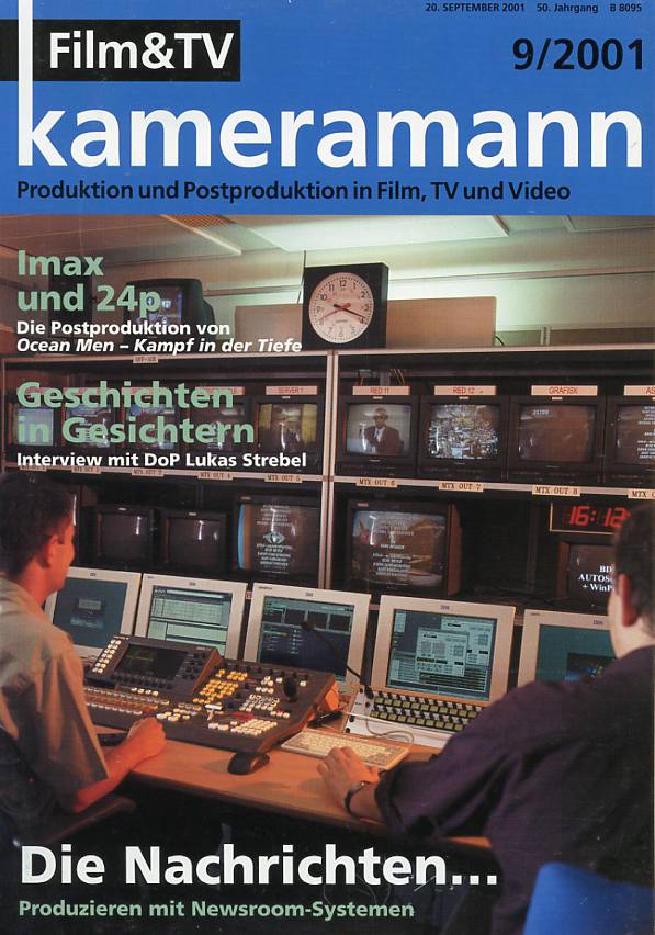 FILM TV KAMERAMANN magazine side cover Issue 9  2001