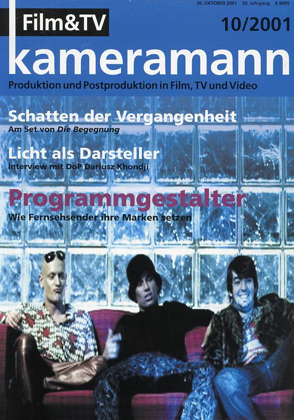 FILM TV KAMERAMANN magazine side cover Issue 10  2001