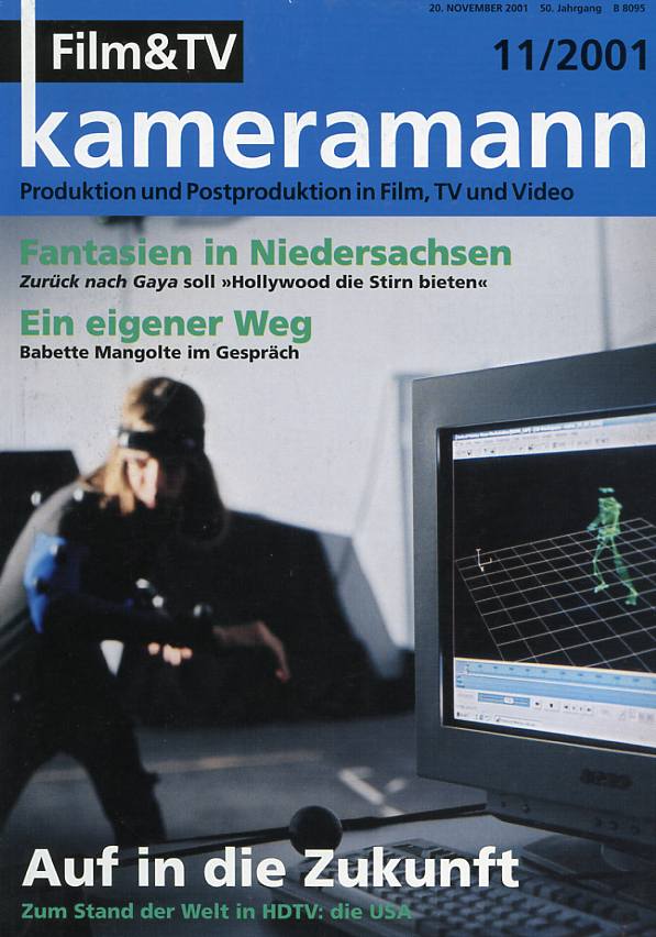 FILM TV KAMERAMANN magazine side cover Issue 11  2001
