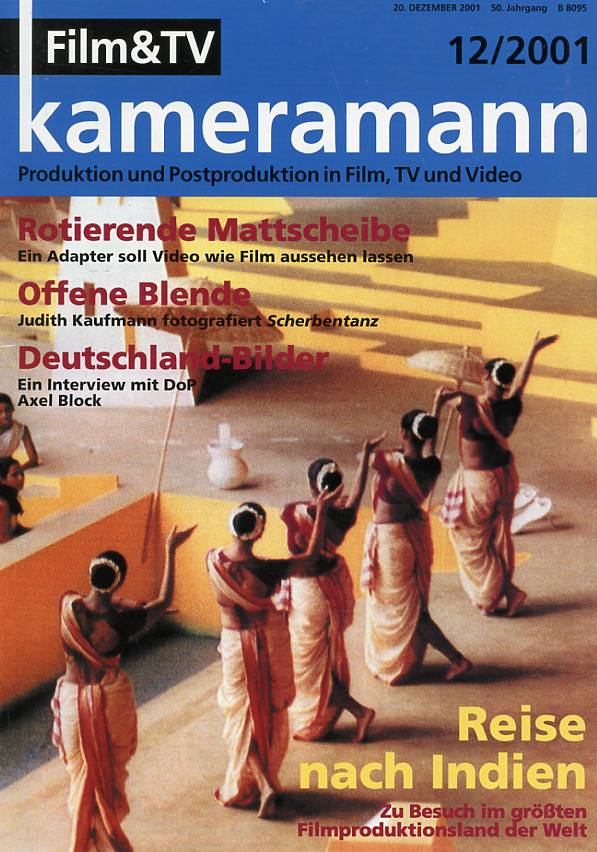 FILM TV KAMERAMANN magazine side cover Issue 12  2001