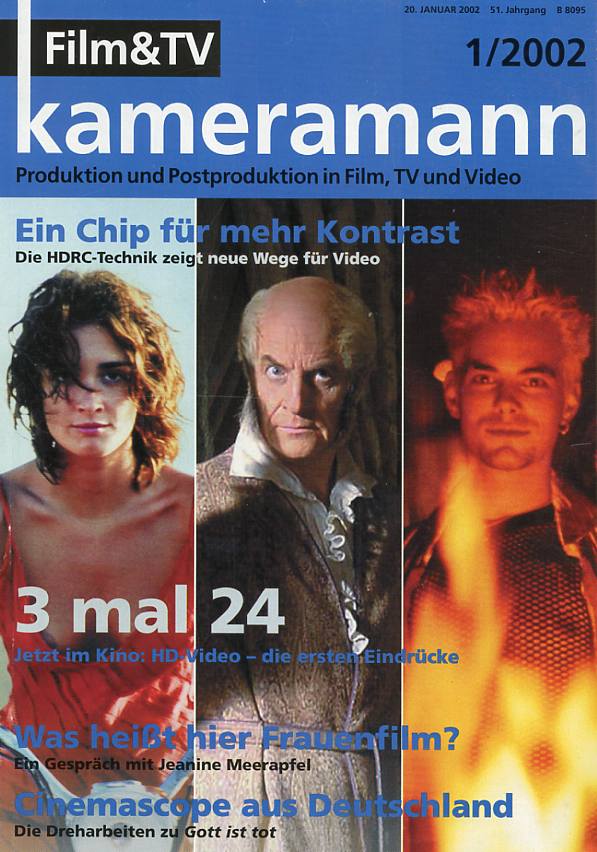 FILM TV KAMERAMANN magazine side cover Issue 1  2002