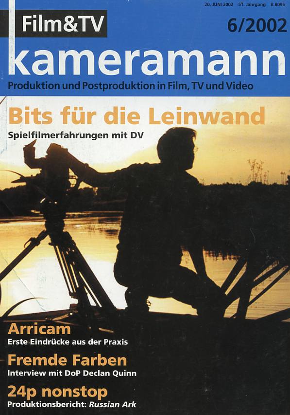 FILM TV KAMERAMANN magazine side cover Issue 6  2002