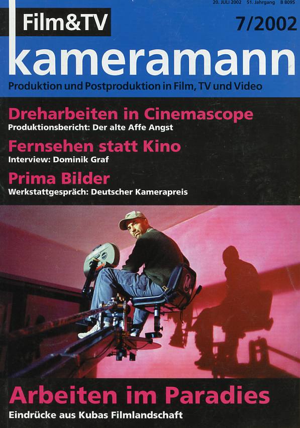 FILM TV KAMERAMANN magazine side cover Issue 7  2002