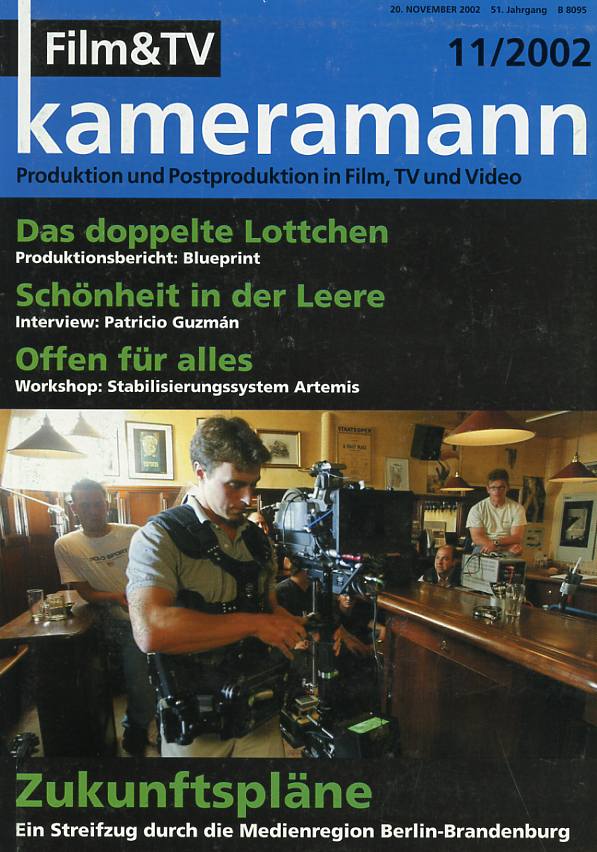 FILM TV KAMERAMANN magazine side cover Issue 11  2002