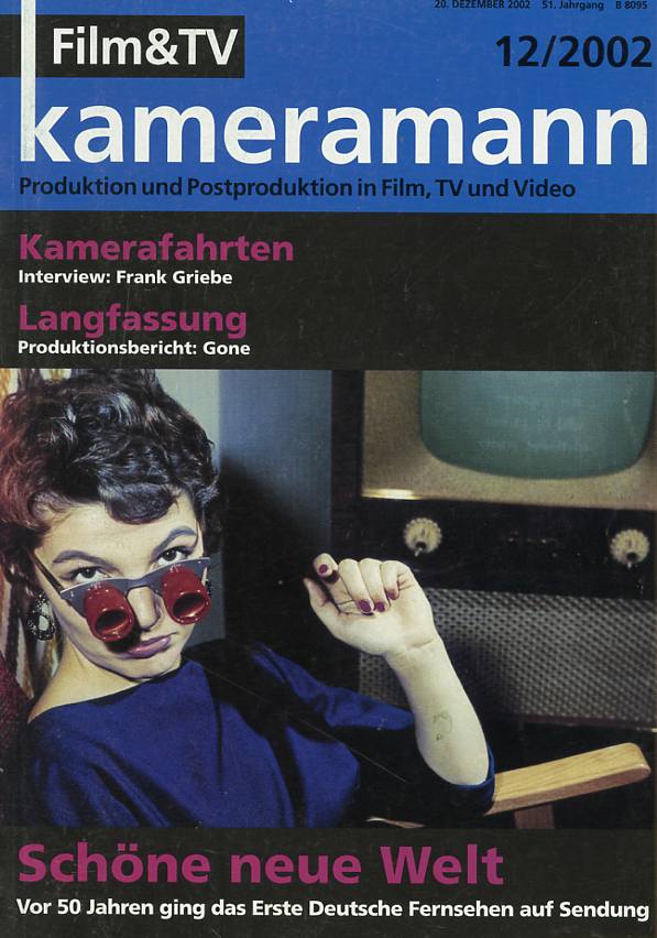 FILM TV KAMERAMANN magazine side cover Issue 12  2002