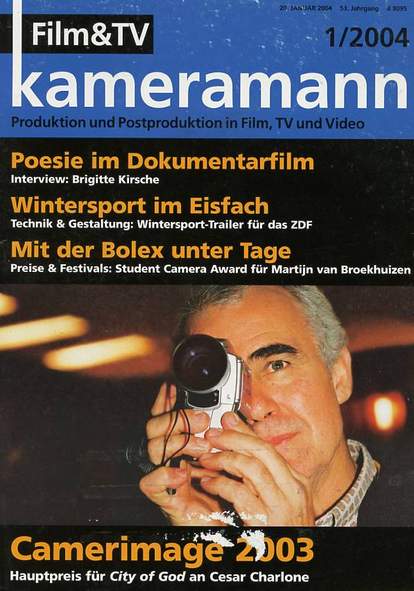FILM TV KAMERAMANN magazine side cover Issue 1  2004
