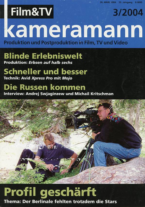 FILM TV KAMERAMANN magazine side cover Issue 3  2004