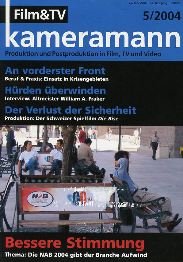 FILM TV KAMERAMANN magazine side cover Issue 5  2004