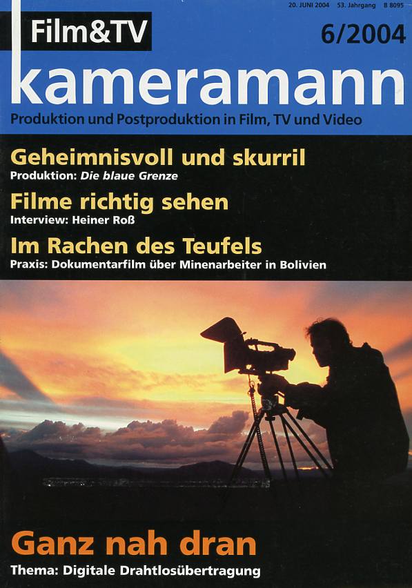 FILM TV KAMERAMANN magazine side cover Issue 6  2004