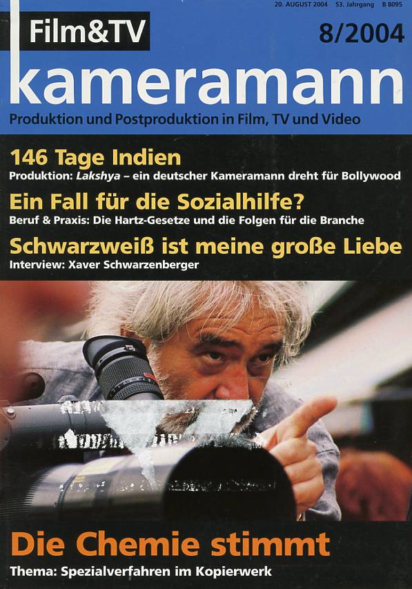 FILM TV KAMERAMANN magazine side cover Issue 8  2004