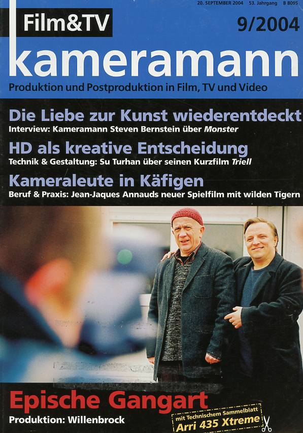 FILM TV KAMERAMANN magazine side cover Issue 9  2004