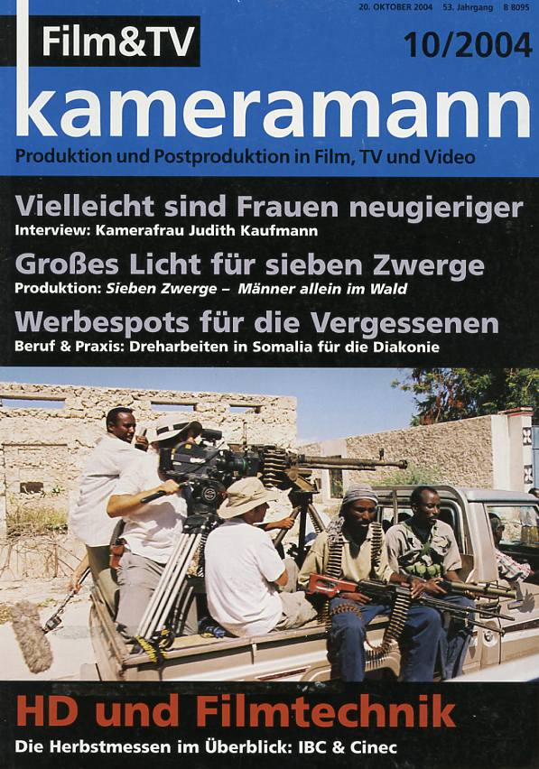 FILM TV KAMERAMANN magazine side cover Issue 10  2004