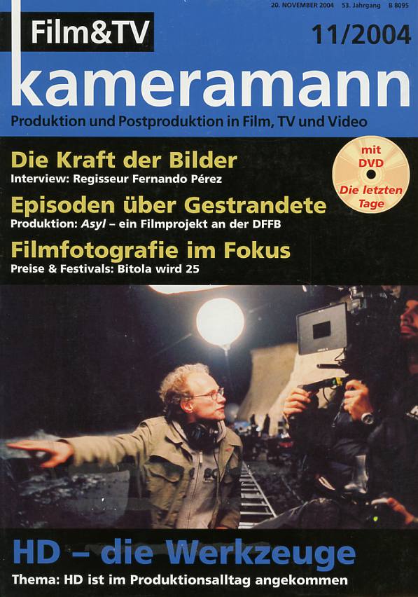 FILM TV KAMERAMANN magazine side cover Issue 11  2004