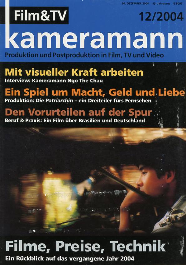 FILM TV KAMERAMANN magazine side cover Issue 12  2004