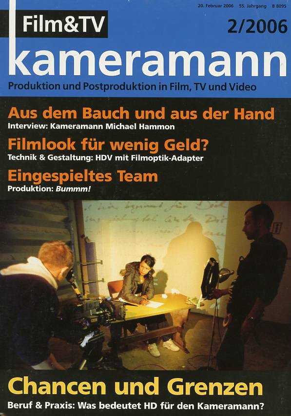 FILM TV KAMERAMANN magazine side cover Issue 2  2006