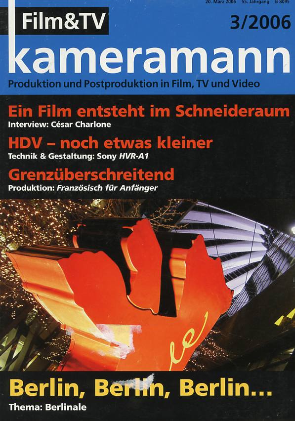 FILM TV KAMERAMANN magazine side cover Issue 3  2006