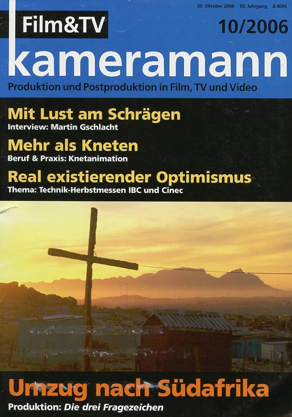 FILM TV KAMERAMANN magazine side cover Issue 10  2006