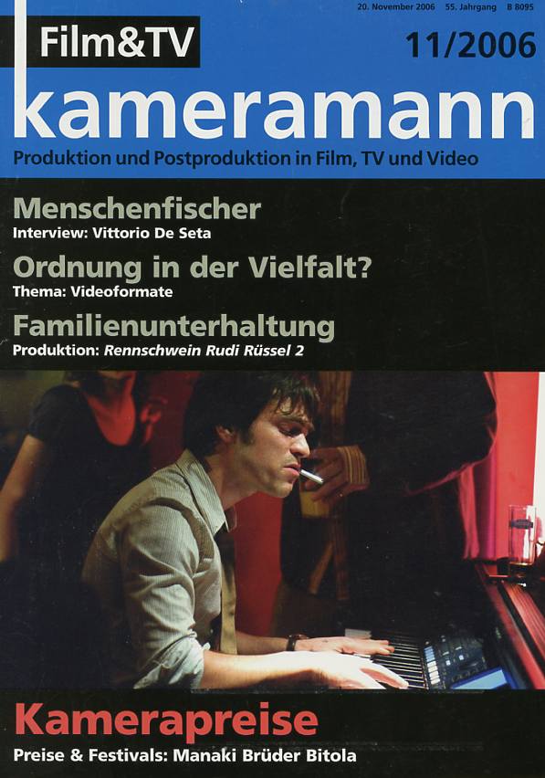FILM TV KAMERAMANN magazine side cover Issue 11  2006
