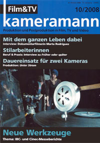FILM TV KAMERAMANN magazine side cover Issue 10  2008