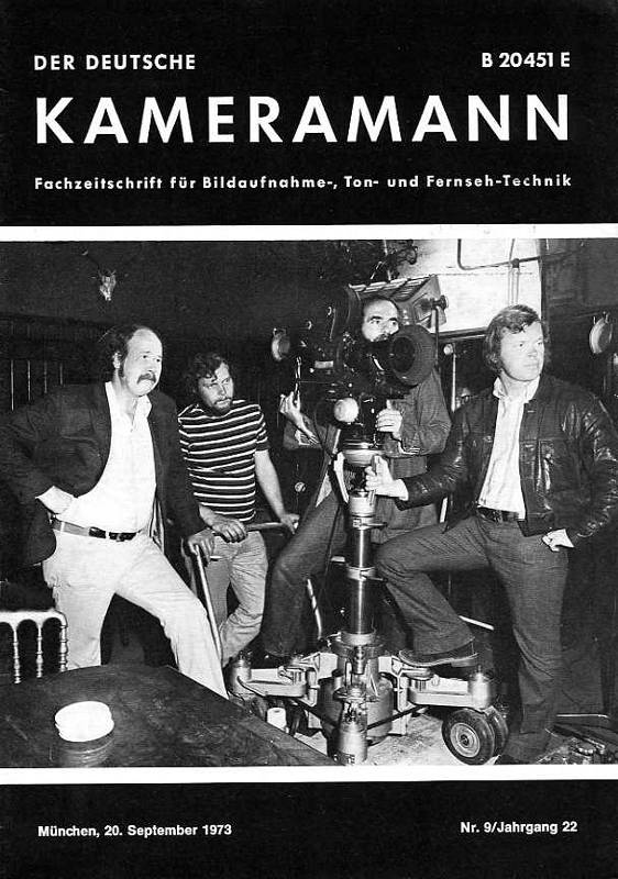 FILM TV KAMERAMANN magazine side cover Issue 9  1973