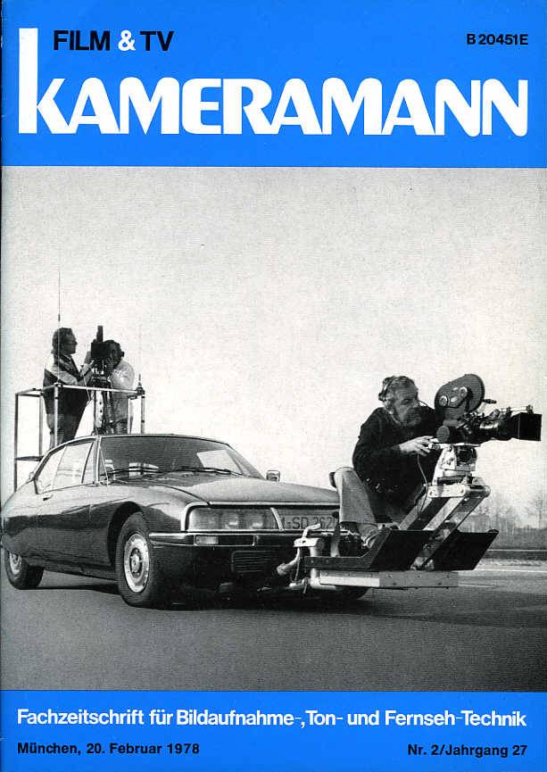FILM TV KAMERAMANN magazine side cover Issue 2  1978