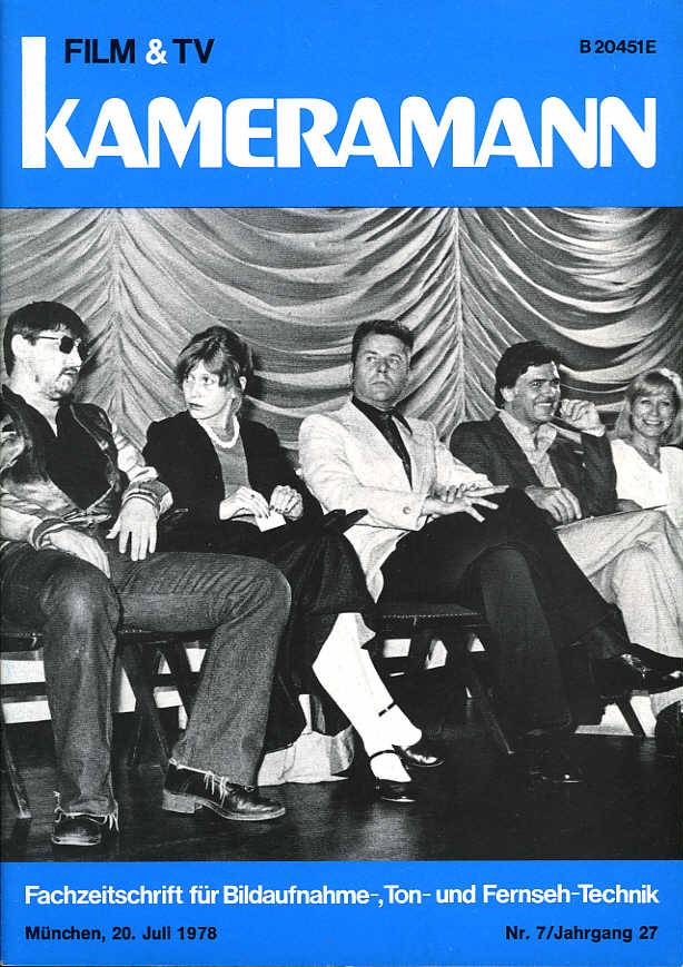 FILM TV KAMERAMANN magazine side cover Issue 7  1978